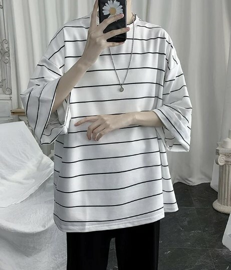 Kaylee Striped Oversized T-Shirt - Y2K Summer, 90S Grunge, Retro Goth, Baby Tees, Y2K