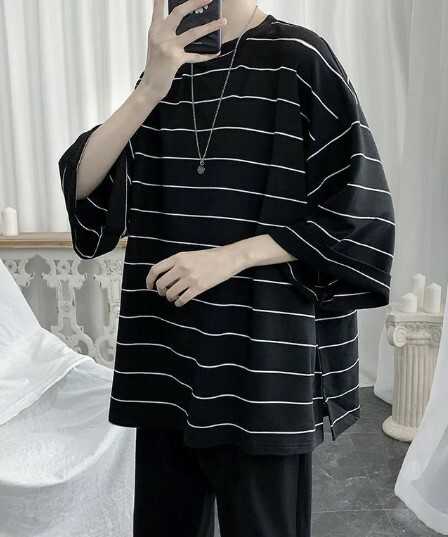 Kaylee Striped Oversized T-Shirt - Y2K Summer, 90S Grunge, Retro Goth, Baby Tees, Y2K