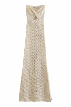 Korina Knitted Maxi Dress - Y2K Summer, 90S Grunge, Retro Style, Pastel Goth, Y2K Party