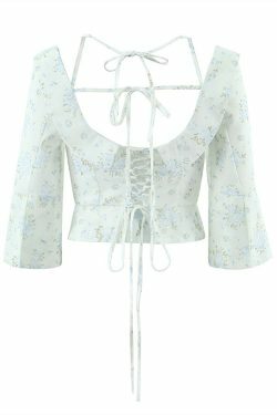 Laura Crop Top - Y2K Summer Grunge, 90S Retro, Pastel Goth, Y2K Party & Club Outfits