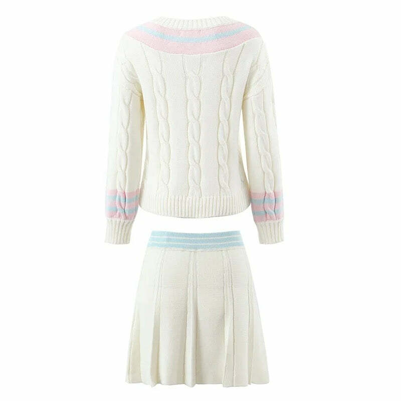 Lavani Knitted Two Piece Set - Y2K Summer & 90S Fashion, Grunge, Retro, Pastel Goth Outfits