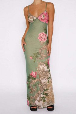 Layla Maxi Dress - Y2K Summer Grunge Outfit, 90S Fashion, Retro Style, Pastel Goth, Y2K