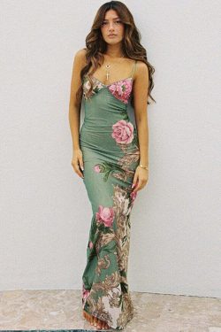 Layla Maxi Dress - Y2K Summer Grunge Outfit, 90S Fashion, Retro Style, Pastel Goth, Y2K