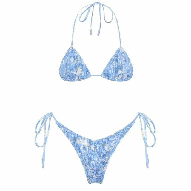 Lilly Bikini Blue - Y2K Summer Outfit, 90S Grunge Fashion, Retro Style, Y2K Beachwear