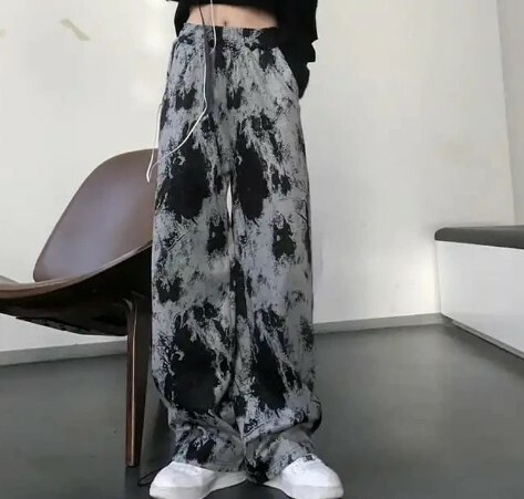 Lilly Tie Dye Trousers - Y2K Summer Grunge, 90S Retro, Pastel Goth, Y2K Club & Party
