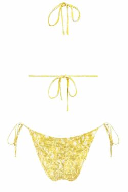 Lilly Yellow Bikini - Y2K Summer & 90S Fashion, Retro Grunge, Pastel Goth, Y2K