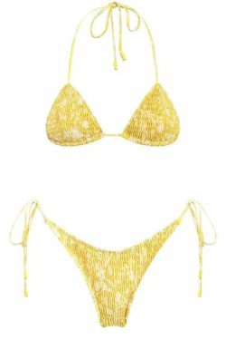 Lilly Yellow Bikini - Y2K Summer & 90S Fashion, Retro Grunge, Pastel Goth, Y2K
