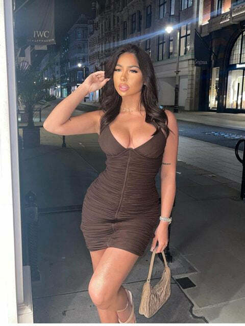 Logan Y2K Mesh Bodycon Mini Dress - 90S Grunge, Retro Summer Party Outfit