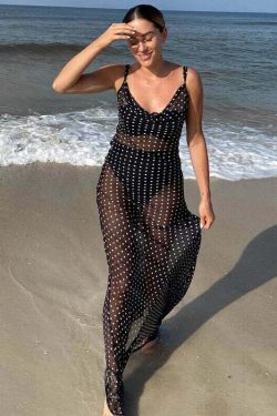 Lolita Maxi Dress - Y2K Summer Grunge Outfit, 90S Fashion, Retro Style, Pastel Goth, Y2K