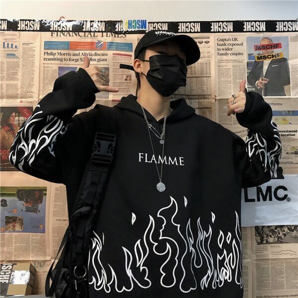 Lolly Flame Hoodie - Y2K Summer Grunge, 90S Retro, Pastel Goth, Y2K Club & Party Outfits