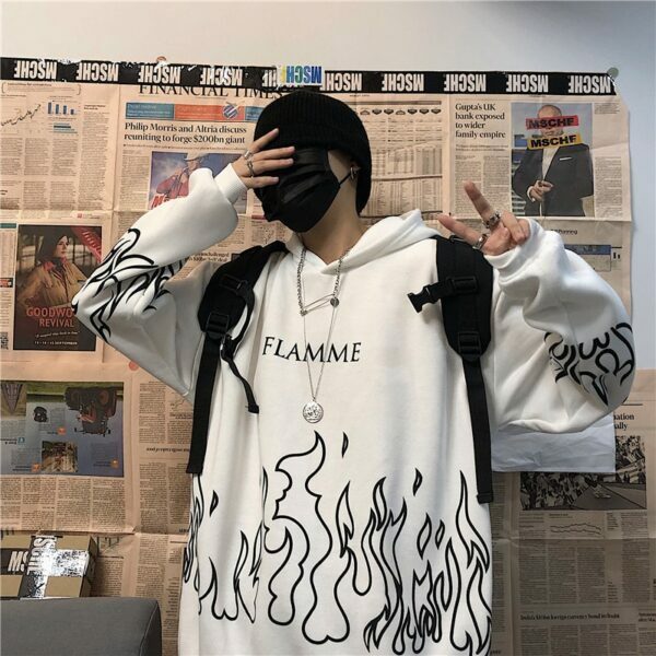 Lolly Flame Hoodie - Y2K Summer Grunge, 90S Retro, Pastel Goth, Y2K Club & Party Outfits