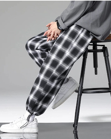 Lucas Plaid Jogger Pants - Y2K Grunge 90S Fashion, Retro Summer Outfits, Hip Hop Style