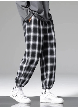 Lucas Plaid Jogger Pants - Y2K Grunge 90S Fashion, Retro Summer Outfits, Hip Hop Style
