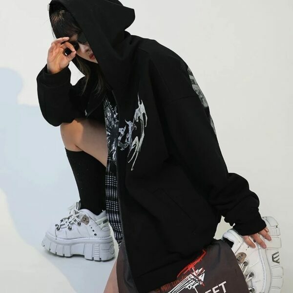 Lucia Butterfly Hoodie - Y2K Summer Grunge, 90S Retro, Pastel Goth, Y2K Club & Party Outfits