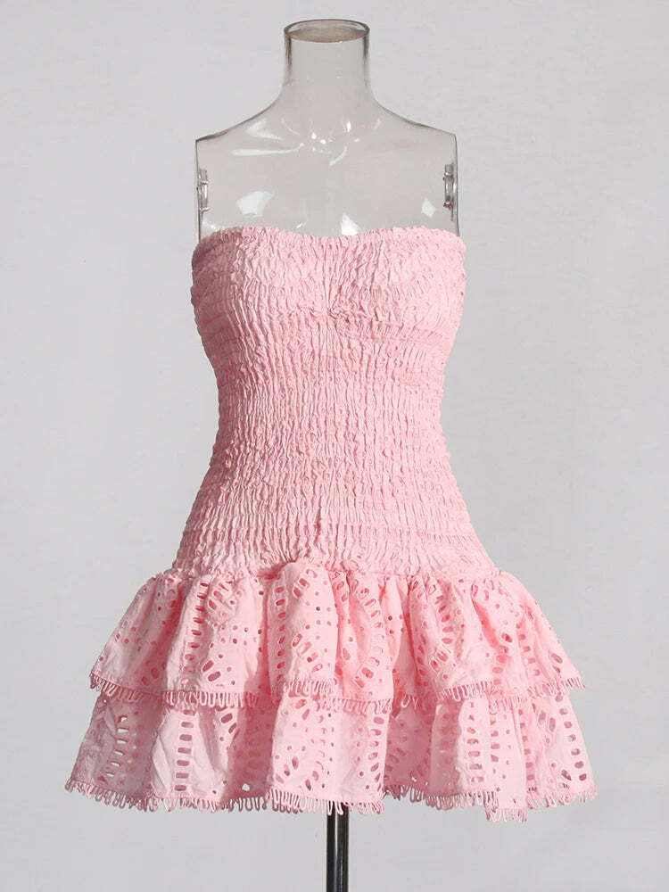 Luna Mini Dress - Y2K Summer Grunge Outfit, 90S Fashion, Retro Style, Pastel Goth, Y2K Party