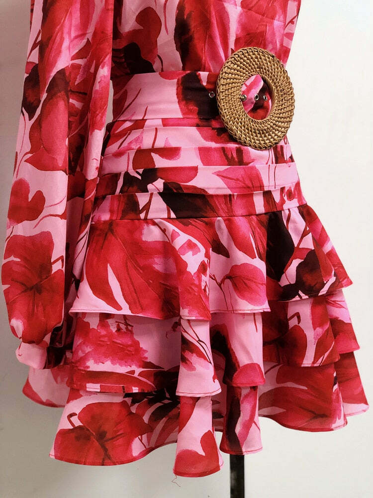 Luna Ruffle Dress - Y2K Summer Outfit, 90S Fashion, Grunge, Retro Style, Pastel Goth, Y