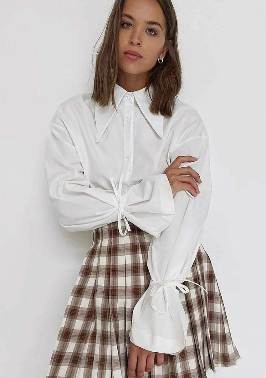 Lusine Shirt - Y2K Summer Grunge Top, 90S Retro Style, Perfect For Y2K Party & Club Outfits