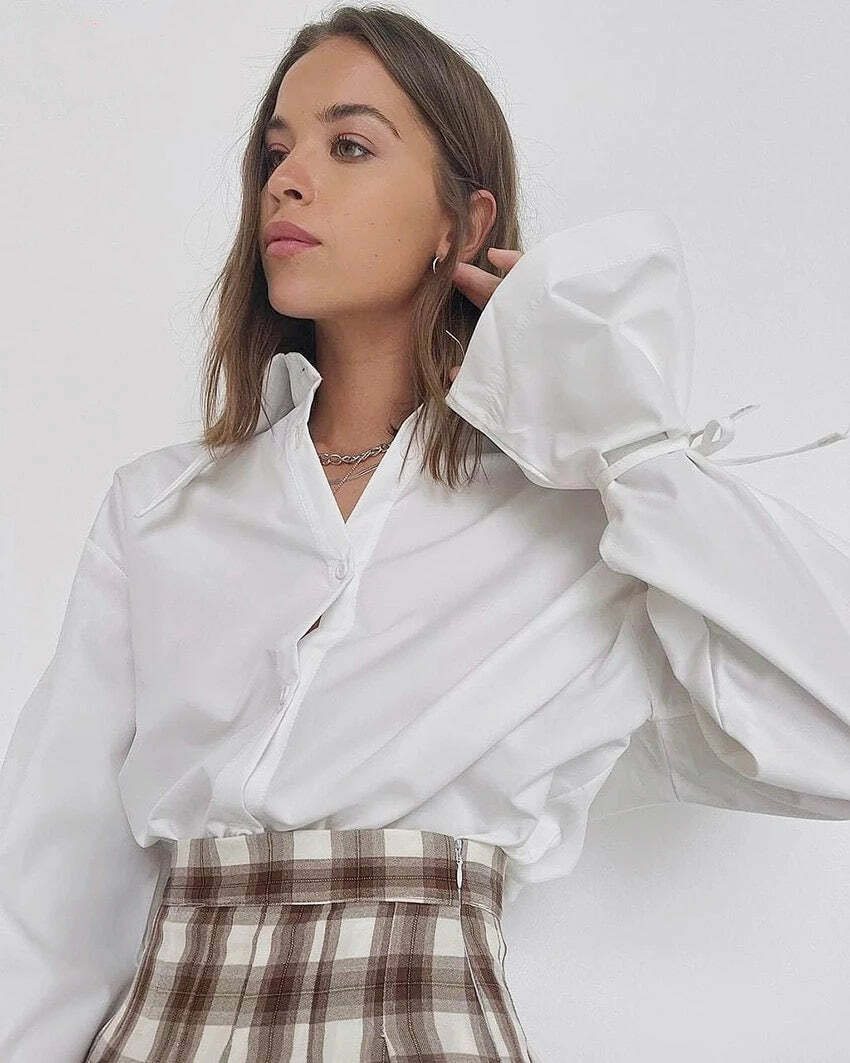 Lusine Shirt - Y2K Summer Grunge Top, 90S Retro Style, Perfect For Y2K Party & Club Outfits