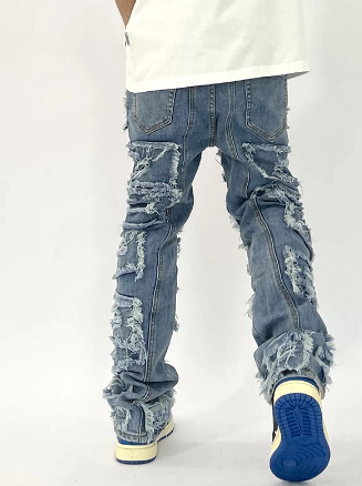 Maeve Distressed Denim Jeans - Y2K Summer Grunge, 90S Retro, Hip Hop Fashion, Y2K Club Outfits