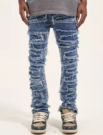 Maeve Distressed Denim Jeans - Y2K Summer Grunge, 90S Retro, Hip Hop Fashion, Y2K Club Outfits