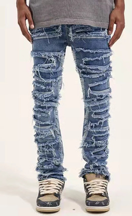 Maeve Distressed Denim Jeans - Y2K Summer Grunge, 90S Retro, Hip Hop Fashion, Y2K Club Outfits