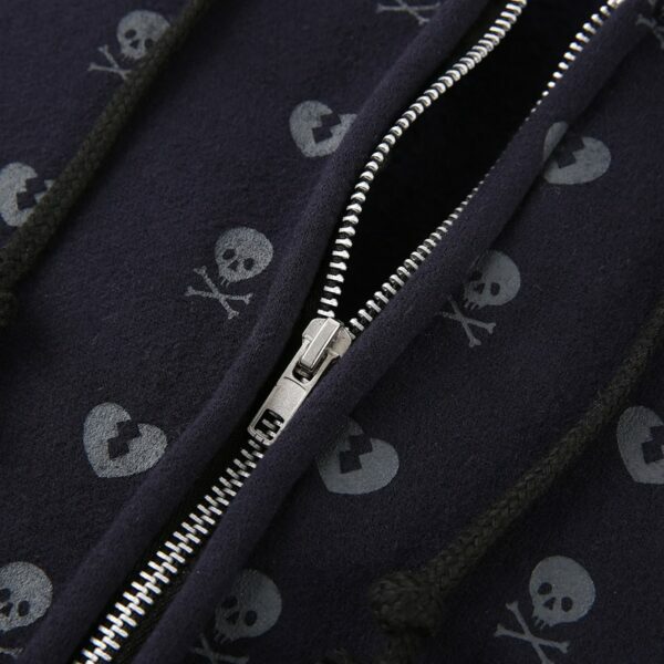 Maeve Skull And Heart Hoodie - Y2K Grunge, 90S Fashion, Retro Style, Gothic Y2K, Summer Outfits
