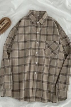 Maeve Street Style Plaid Shirt - Y2K Summer Grunge, 90S Retro, Pastel Goth, Y2K Club Outfit
