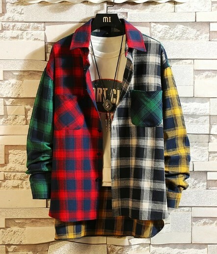 Magnolia Patchwork Plaid Shirt - Y2K Summer Grunge, 90S Retro, Pastel Goth, Y2K Club Outfit