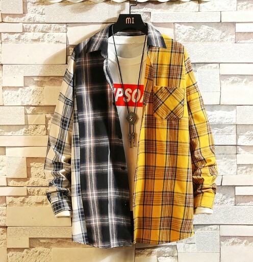 Magnolia Patchwork Plaid Shirt - Y2K Summer Grunge, 90S Retro, Pastel Goth, Y2K Club Outfit