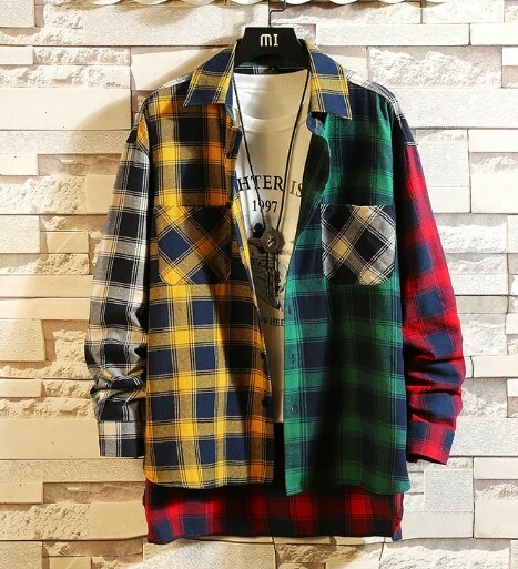 Magnolia Patchwork Plaid Shirt - Y2K Summer Grunge, 90S Retro, Pastel Goth, Y2K Club Outfit
