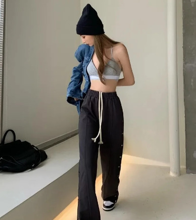 Margaret High Waist Loose Jogger Pants - Y2K Summer Grunge 90S Fashion Retro Style Y2K Outfits