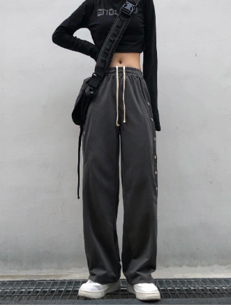 Margaret High Waist Loose Jogger Pants - Y2K Summer Grunge 90S Fashion Retro Style Y2K Outfits