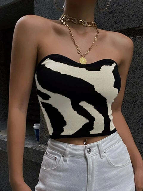 Maria Knit Top - Y2K Summer Grunge, 90S Fashion, Retro Style, Y2K Party & Club Outfits