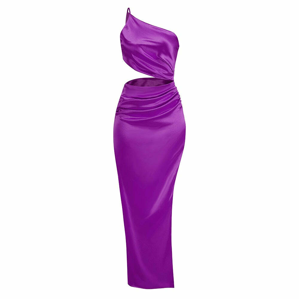 Maria One Shoulder Maxi Dress - Y2K Summer, 90S Fashion, Grunge, Retro, Party & Club Outfits