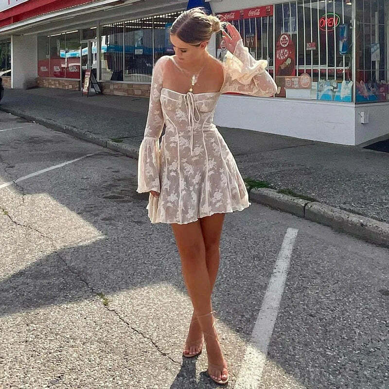 Mariene Mini Dress - Y2K Summer Grunge Outfit, 90S Fashion, Retro Style, Pastel Goth Vibes