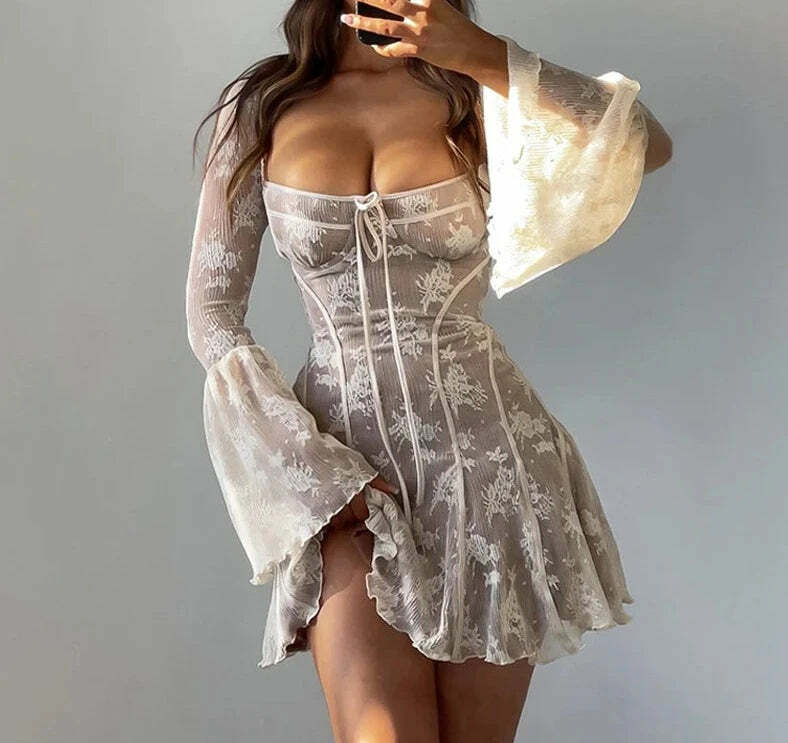 Mariene Mini Dress - Y2K Summer Grunge Outfit, 90S Fashion, Retro Style, Pastel Goth Vibes
