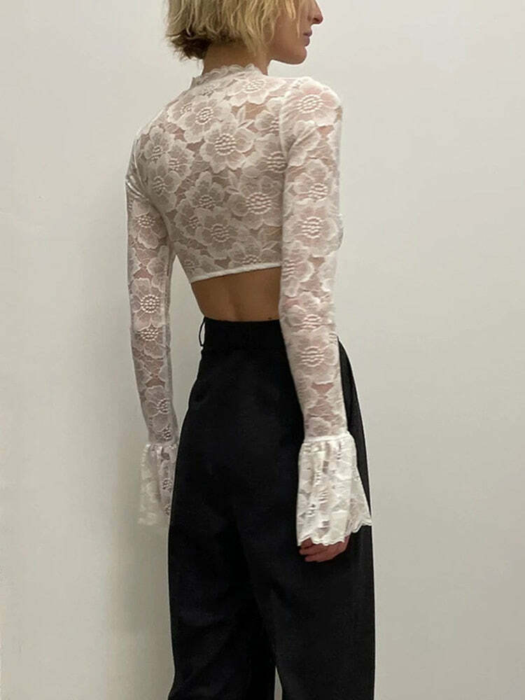 Mary Blouse: Y2K Summer Grunge Top, 90S Retro Style, Perfect For Y2K Party & Club Outfits