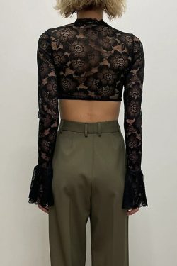 Mary Blouse: Y2K Summer Grunge Top, 90S Retro Style, Perfect For Y2K Party & Club Outfits