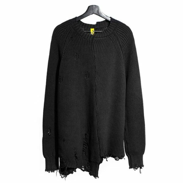 Matilda Distressed Sweater - Y2K Grunge, 90S Fashion, Retro Style, Pastel Goth, Y2K Summer Out