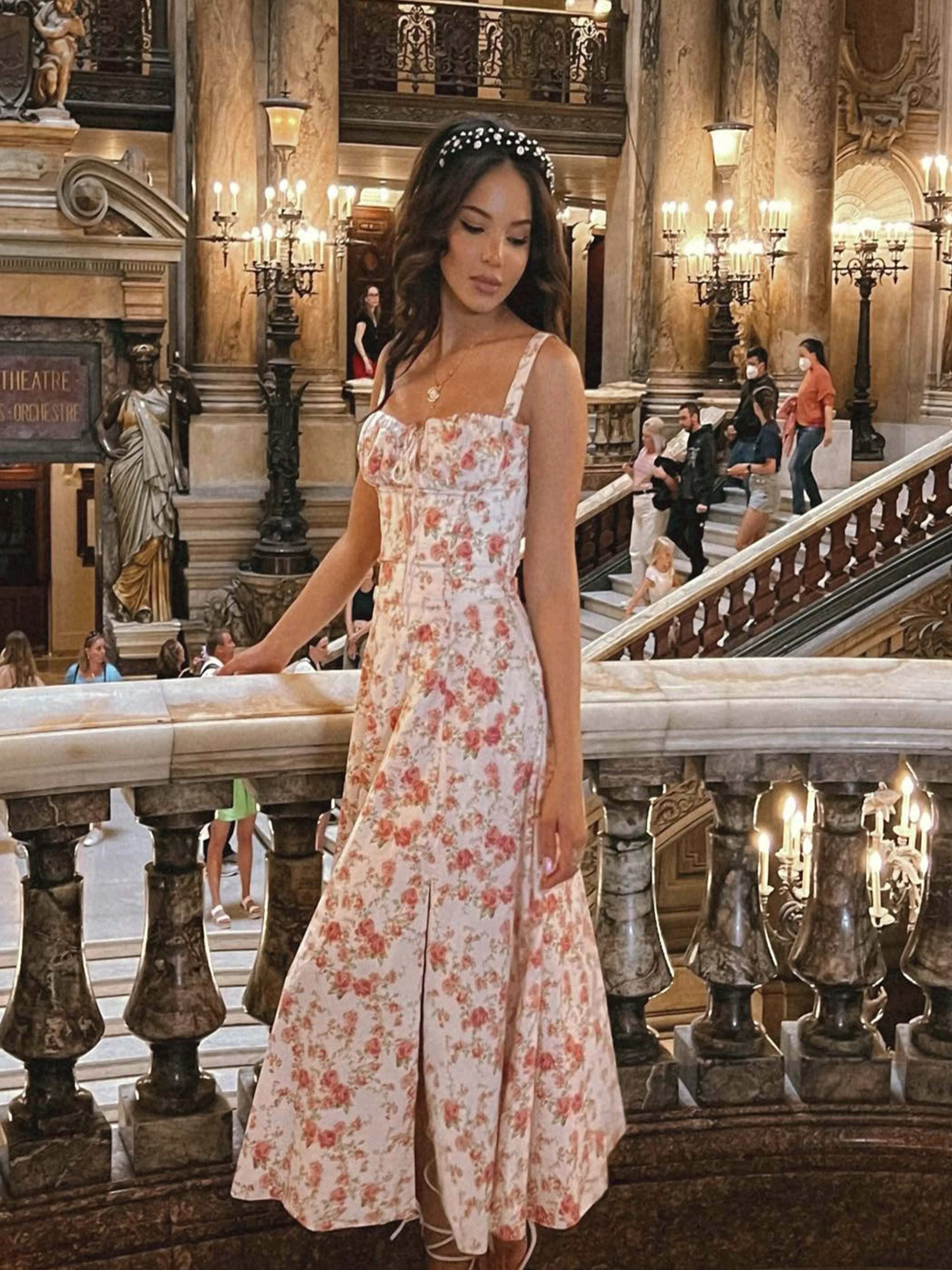 Maya Midi Dress - Y2K Summer Grunge Outfit, 90S Fashion, Retro Style, Pastel Goth Vibes