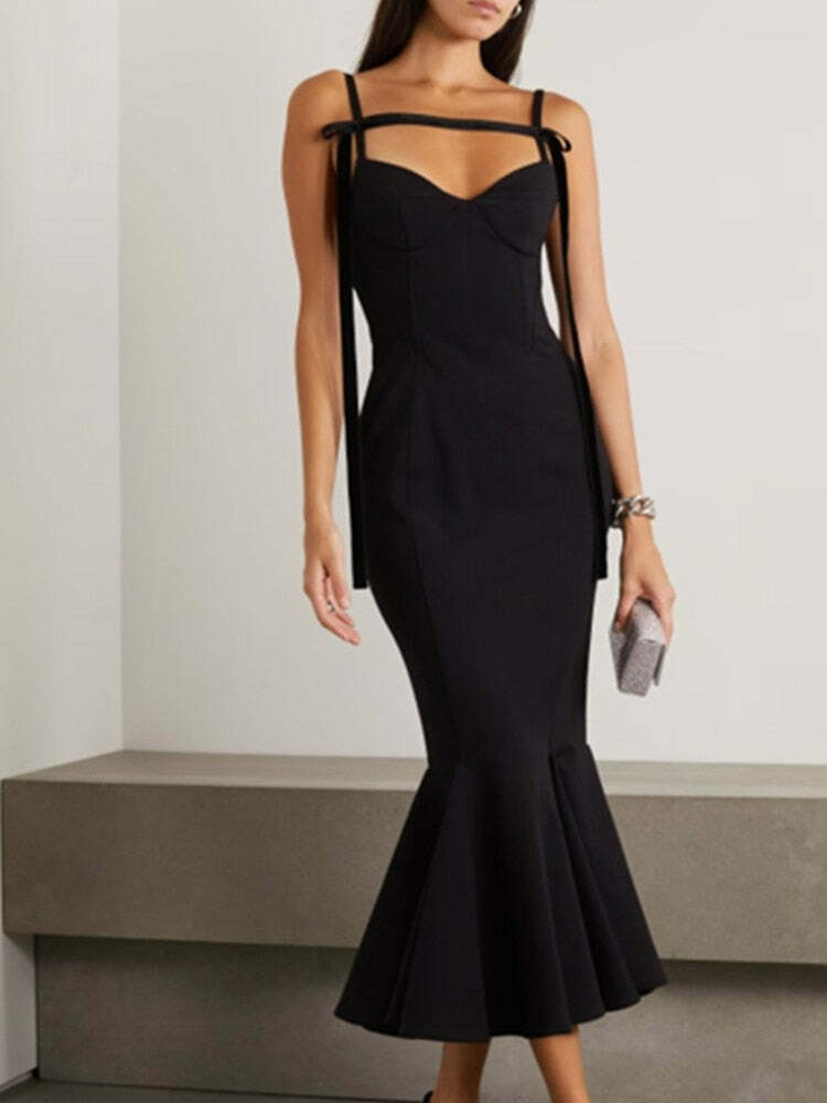 Megan Midi Dress - Y2K Summer Grunge Outfit, 90S Fashion, Retro Style, Y2K Party & Club Look