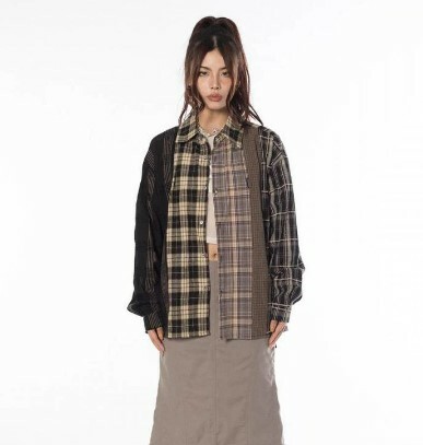 Melody Patchwork Long Sleeve - Y2K Summer Grunge, 90S Retro, Pastel Goth, Y2K Club Outfit