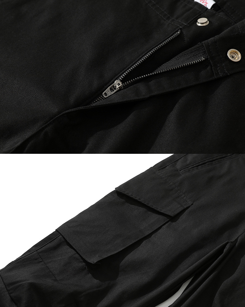 Men'S Black Cargo Pants - Y2K Grunge, 90S Hip Hop, Retro Style, Gothic Y2K, Summer Y2K