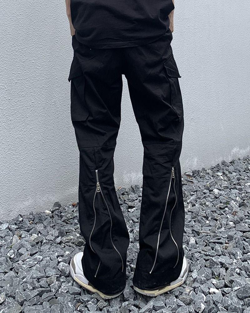 Men'S Black Cargo Pants - Y2K Grunge, 90S Hip Hop, Retro Style, Gothic Y2K, Summer Y2K