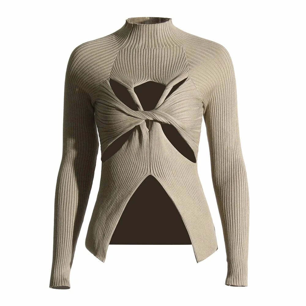 Mera Knitted Top - Y2K Summer Grunge, 90S Retro, Pastel Goth, Y2K Party & Club Outfits