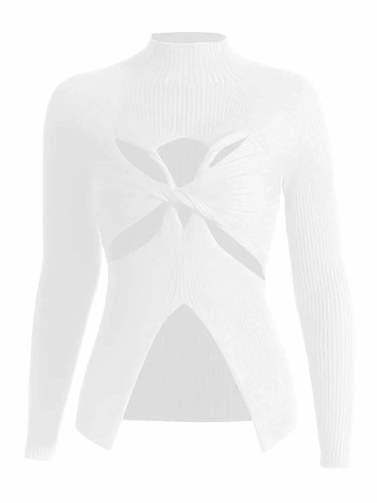 Mera Knitted Top - Y2K Summer Grunge, 90S Retro, Pastel Goth, Y2K Party & Club Outfits