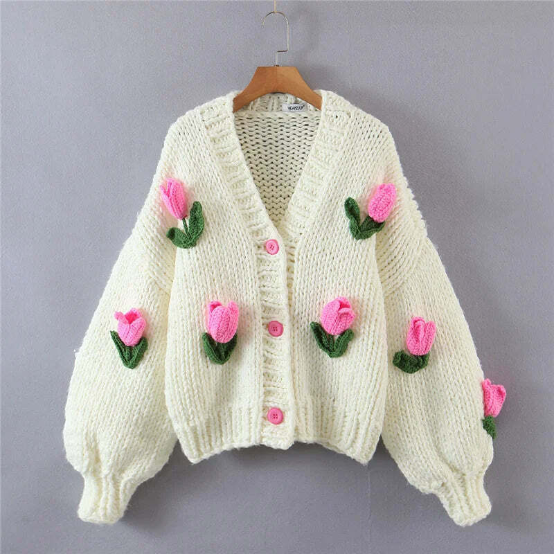 Messina Knitted Cardigan - Y2K Summer, 90S Grunge, Retro Style, Pastel Goth, Y2K Party Outfit