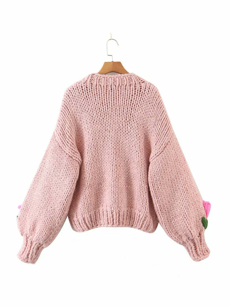 Messina Knitted Cardigan - Y2K Summer, 90S Grunge, Retro Style, Pastel Goth, Y2K Party Outfit