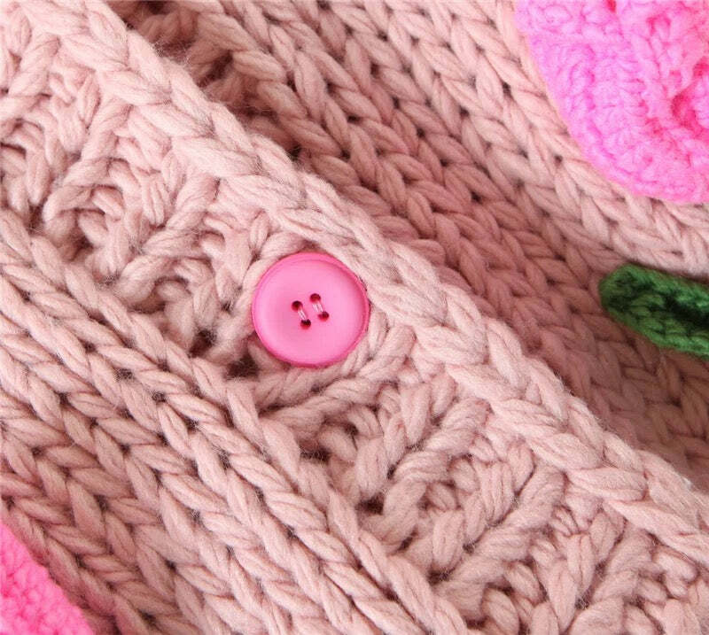 Messina Knitted Cardigan - Y2K Summer, 90S Grunge, Retro Style, Pastel Goth, Y2K Party Outfit