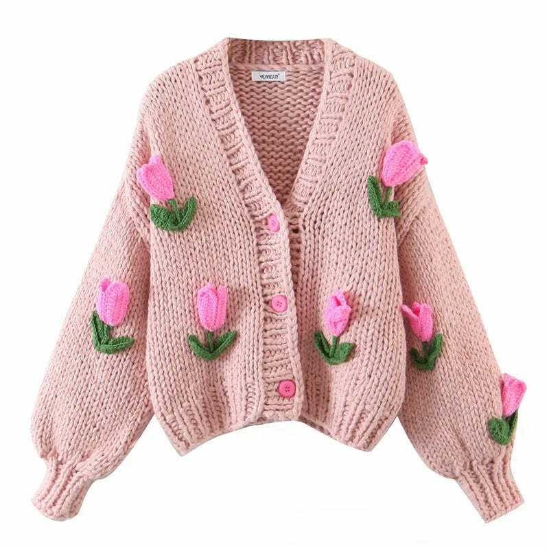 Messina Knitted Cardigan - Y2K Summer, 90S Grunge, Retro Style, Pastel Goth, Y2K Party Outfit